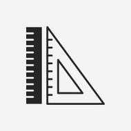 Triangle ruler icon N13