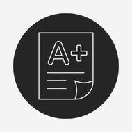 Examination paper line icon N9