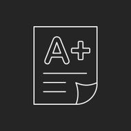 Examination paper line icon N10