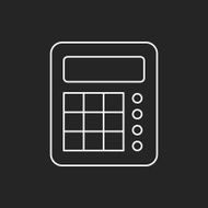calculator line icon N27