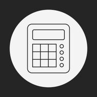 calculator line icon N28