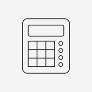 calculator line icon N29