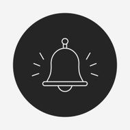 school bell line icon N2