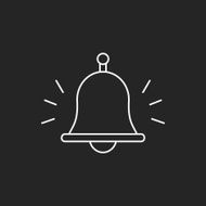 school bell line icon N3