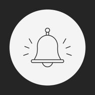 school bell line icon N4