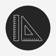 Triangle ruler line icon N12