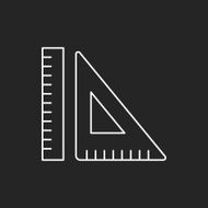 Triangle ruler line icon N13
