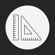 Triangle ruler line icon N14