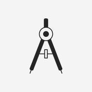Stationery compasses icon N24