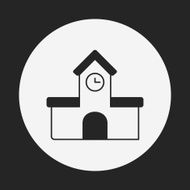 School Building Icon N22