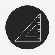 Triangle ruler line icon N16