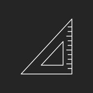 Triangle ruler line icon N17