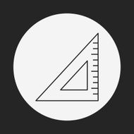 Triangle ruler line icon N18