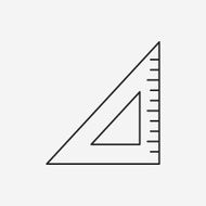 Triangle ruler line icon N19