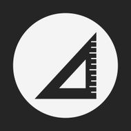 Triangle ruler icon N18
