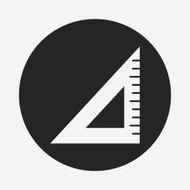 Triangle ruler icon N19