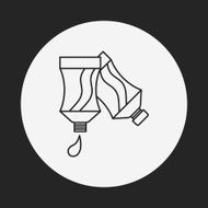 Pigment paint line icon N28