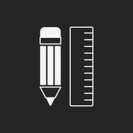pencil and ruler icon N16
