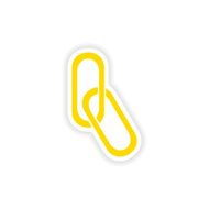 icon sticker realistic design on paper clips