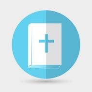 Bible book icon on a white background