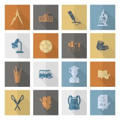 school and education icons N418