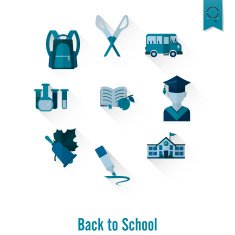 school and education icons N426