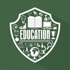 Creative educational items in shield N2