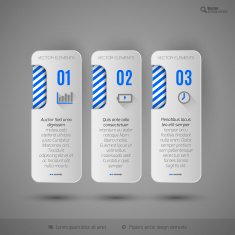 Modern tabs as design elements Business symbols N18
