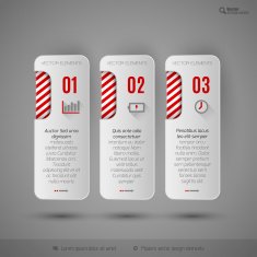 Modern tabs as design elements Business symbols N19