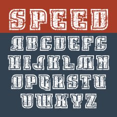 Serif font bold in geometric style