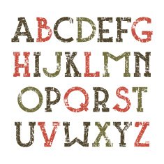 Serif font bold in classic style
