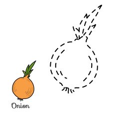 Connect the dots fruits and vegetables (onion) N2