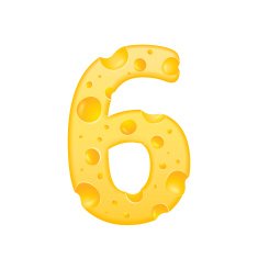 3d cheese number 6