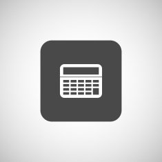 Vector Calculator Icon isolated displa mathematics N8
