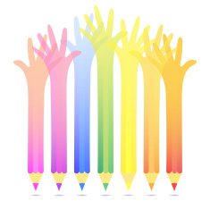 Hand Pencils Background Illustration