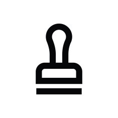 Paper Stamp Vector Icon