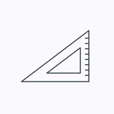 Triangular ruler icon Straightedge sign N16