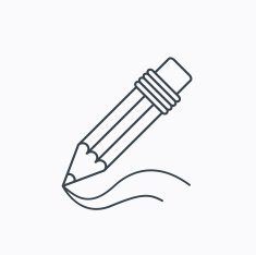 Pencil icon Drawing tool sign N25