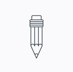Pencil icon Drawing tool sign N26