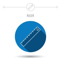 Ruler icon Straightedge sign N11