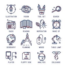 Set of office icons N6