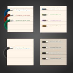 Stylized writing pen and pencil design for infographics busines