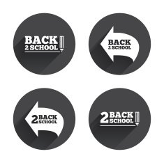 Back to school icons Studies after the holidays N14