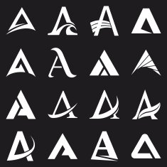 Alphabet symbols and elements of A letter N9