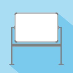 Blank whiteboard