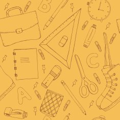 Hand drawn school symbols N43