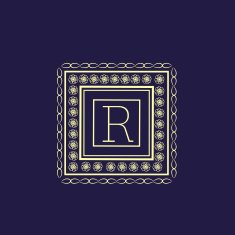 English Alphabet R for premium monogram