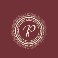 Premium monogram with English Alphabet P