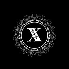English Alphabet X for premium monogram