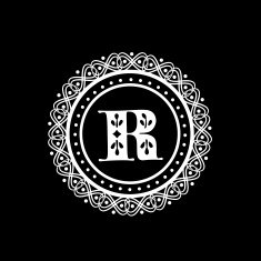 English Alphabet R for premium monogram N2